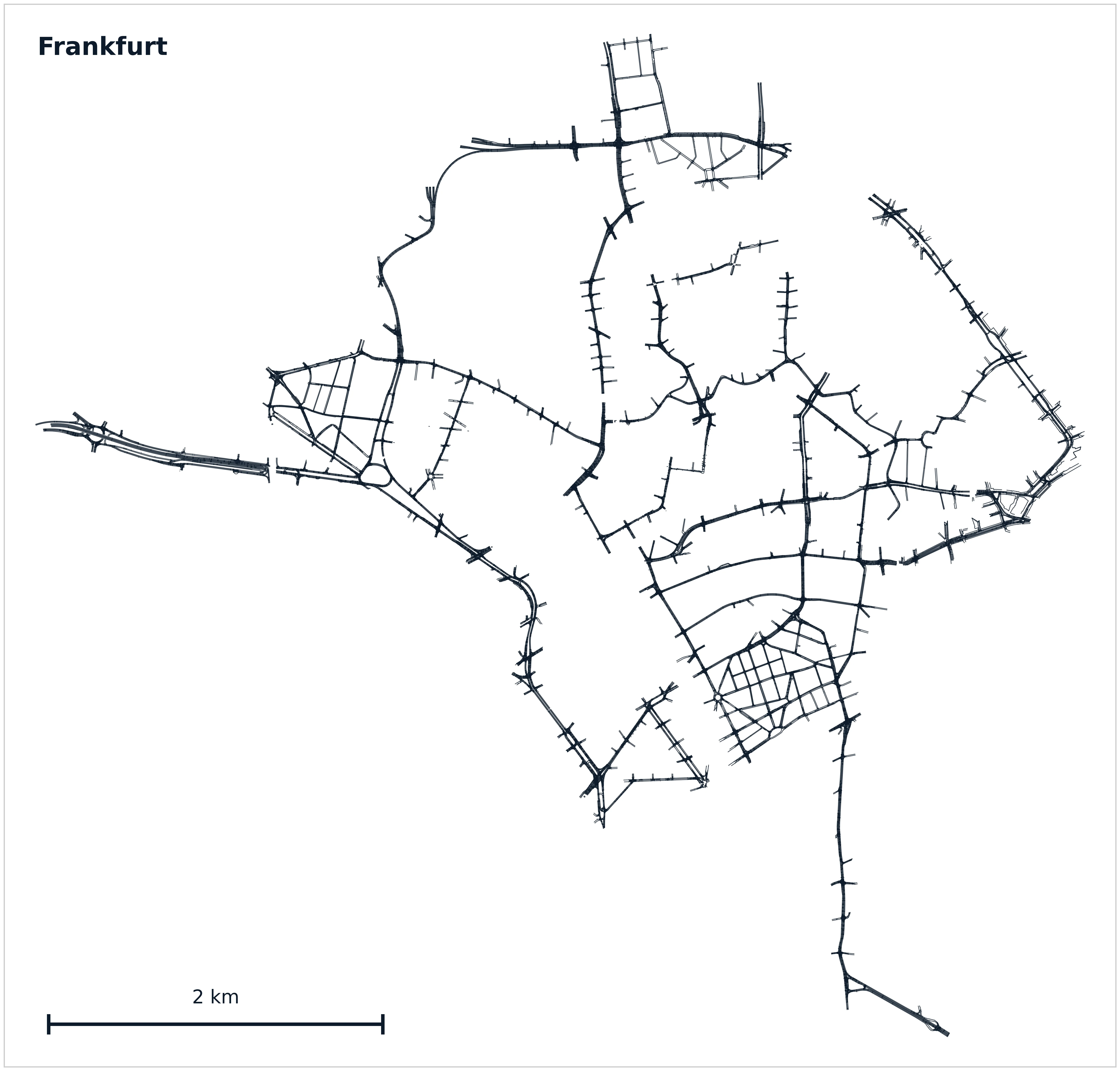 HD map coverage — Frankfurt