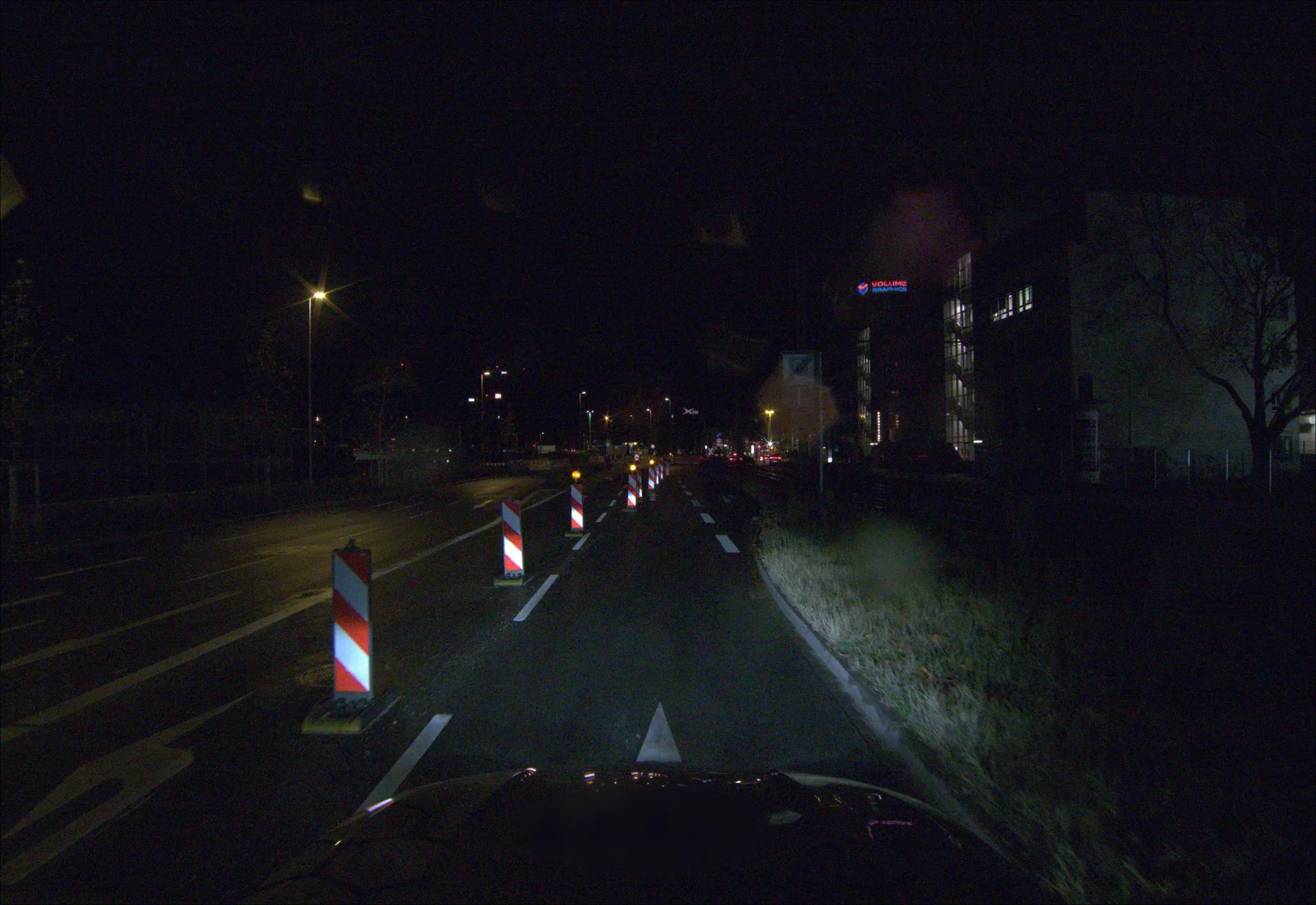 Nighttime construction zone